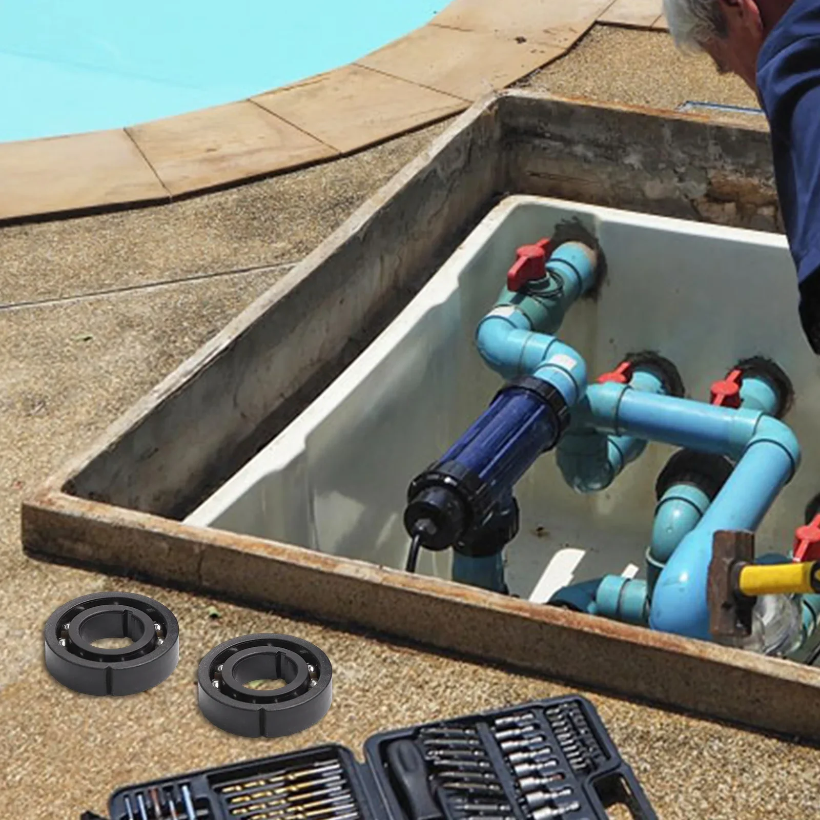 Black Turbine Bearing Kit Cost Effective Cleaning Solution Main Bearing Parts User-Friendly Design Easy Installation Components