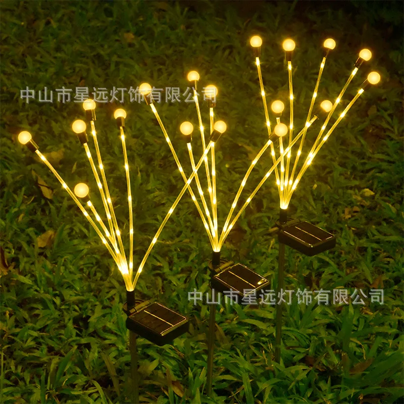 LED Solar Swaying Firefly Lamp Outdoor Courtyard Garden Decoration Lawn Lamp