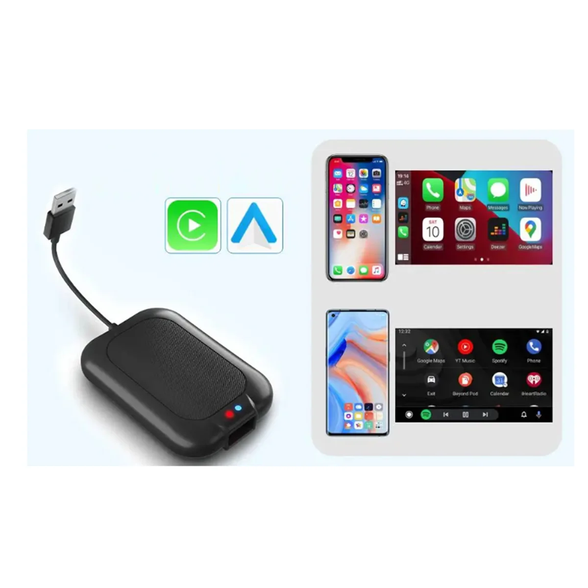 

Проводной и беспроводной USB-ключ CarPlay Android Auto Explotec CP880C