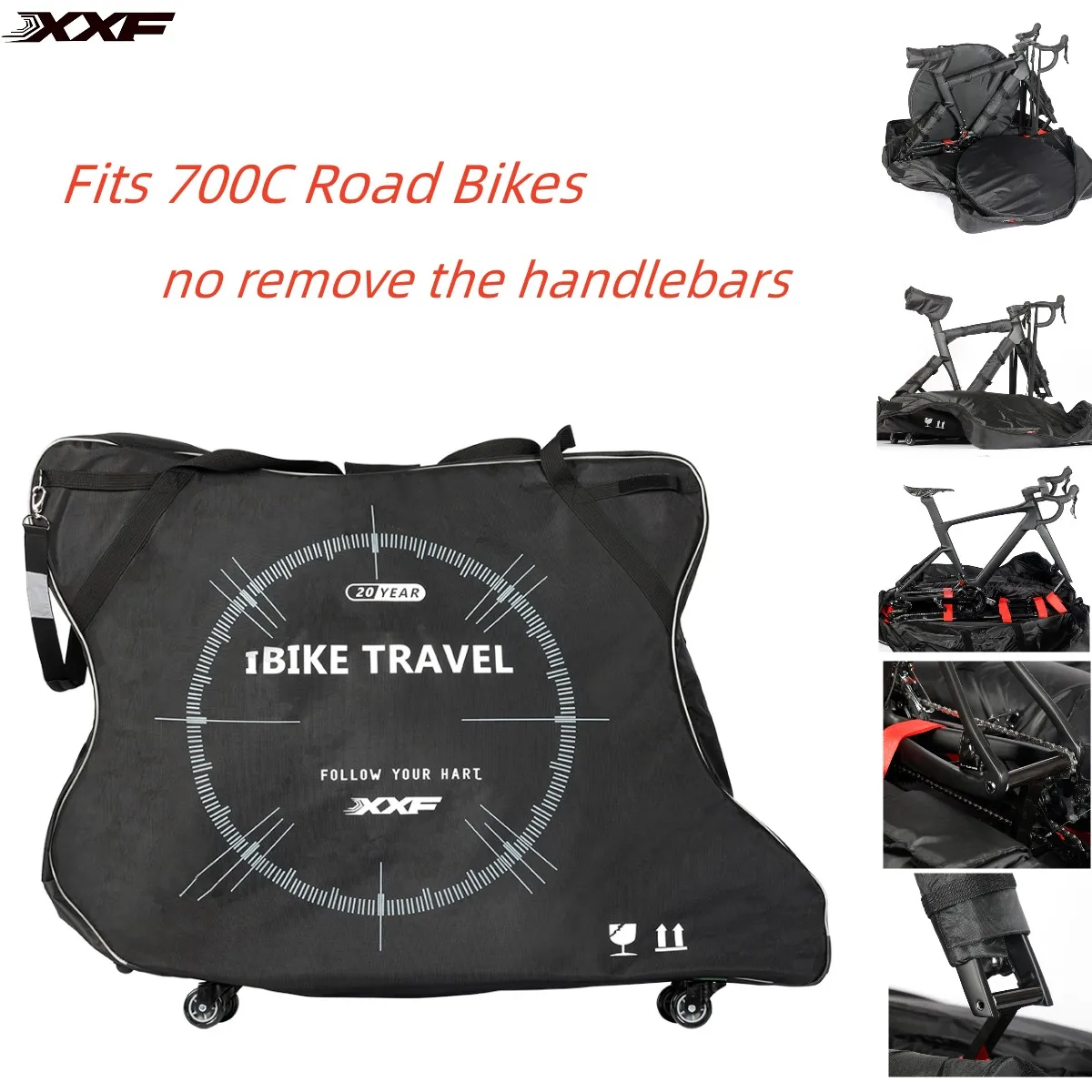 Waterproof Bicycle Travel Bags, For 700C Road Bike Transport Bag, Car Trunk Bag, Suitcase Accessories