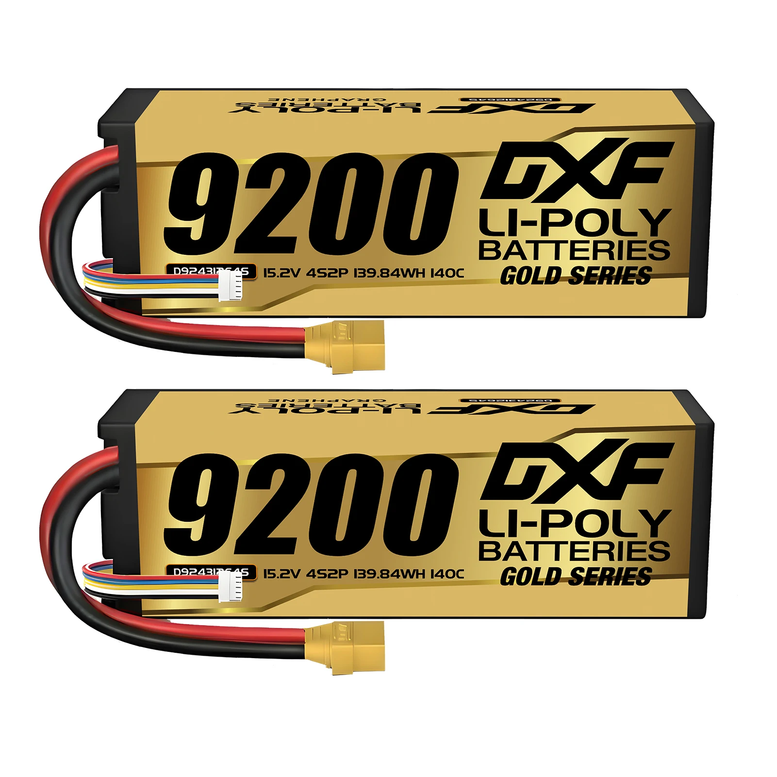 DXF Graphene Lipo 4S 15,2V Akku 9200mAh 140C Gold Version Racing Series Hardcase für RC Auto Truck Evader BX Truggy 1/8 Buggy