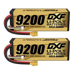 DXF Graphene Lipo 4S 15.2V Battery 9200mAh 140C Gold Version Racing Series HardCase for RC Car Truck Evader BX Truggy 1/8 Buggy