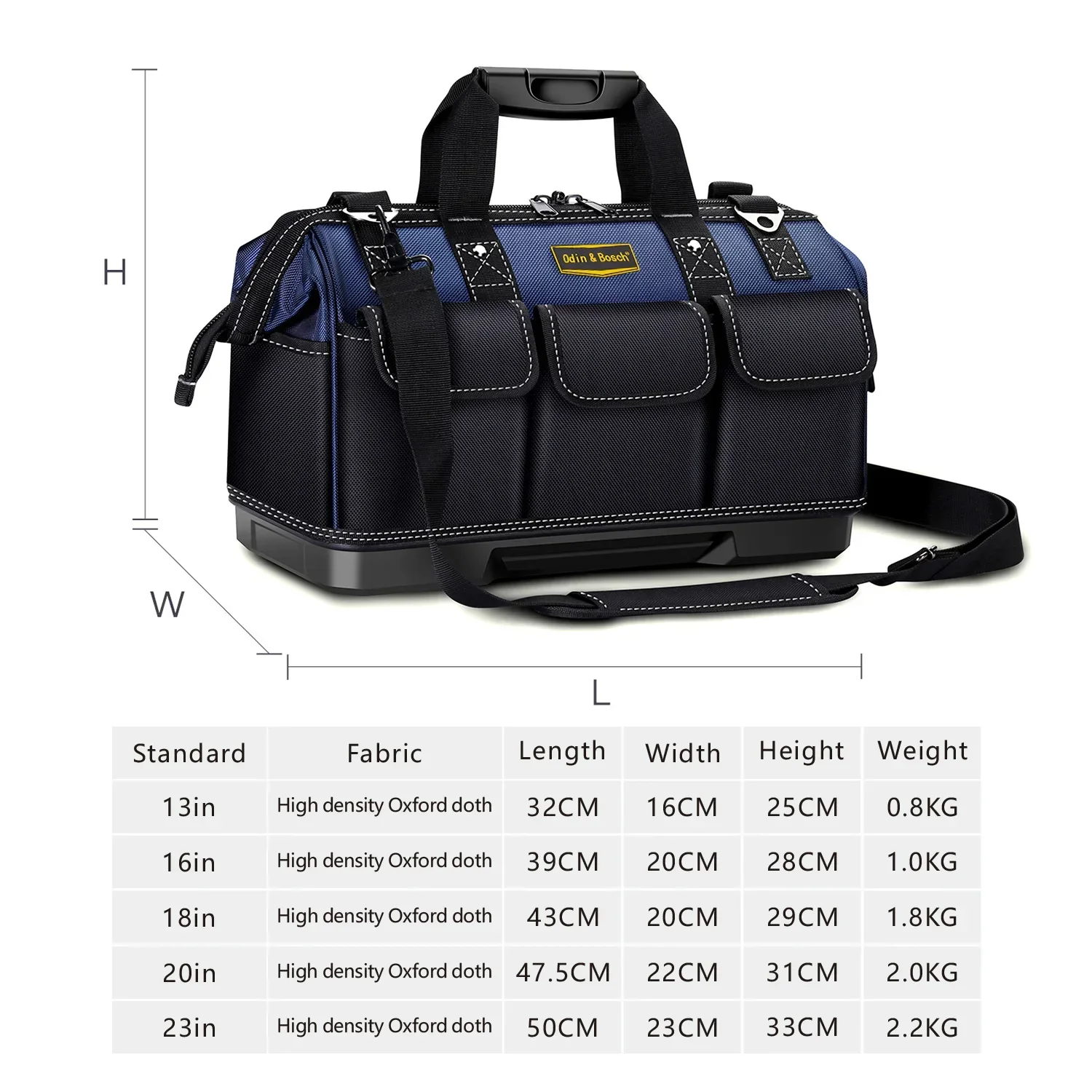 Customized Multi-Functional Organizer Pe Bottom Multipocket Tote Storage Plumbing Electrician Tool Bag