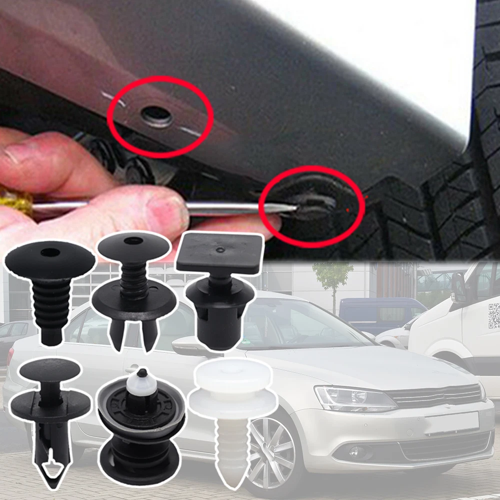 

180Pcs Car Step Insert Sill Pillar Trim Clips Panel Fixing Splash Guards Roof Lining Rivets For VW Jetta 1K 1B 2005 - 2017 Vento