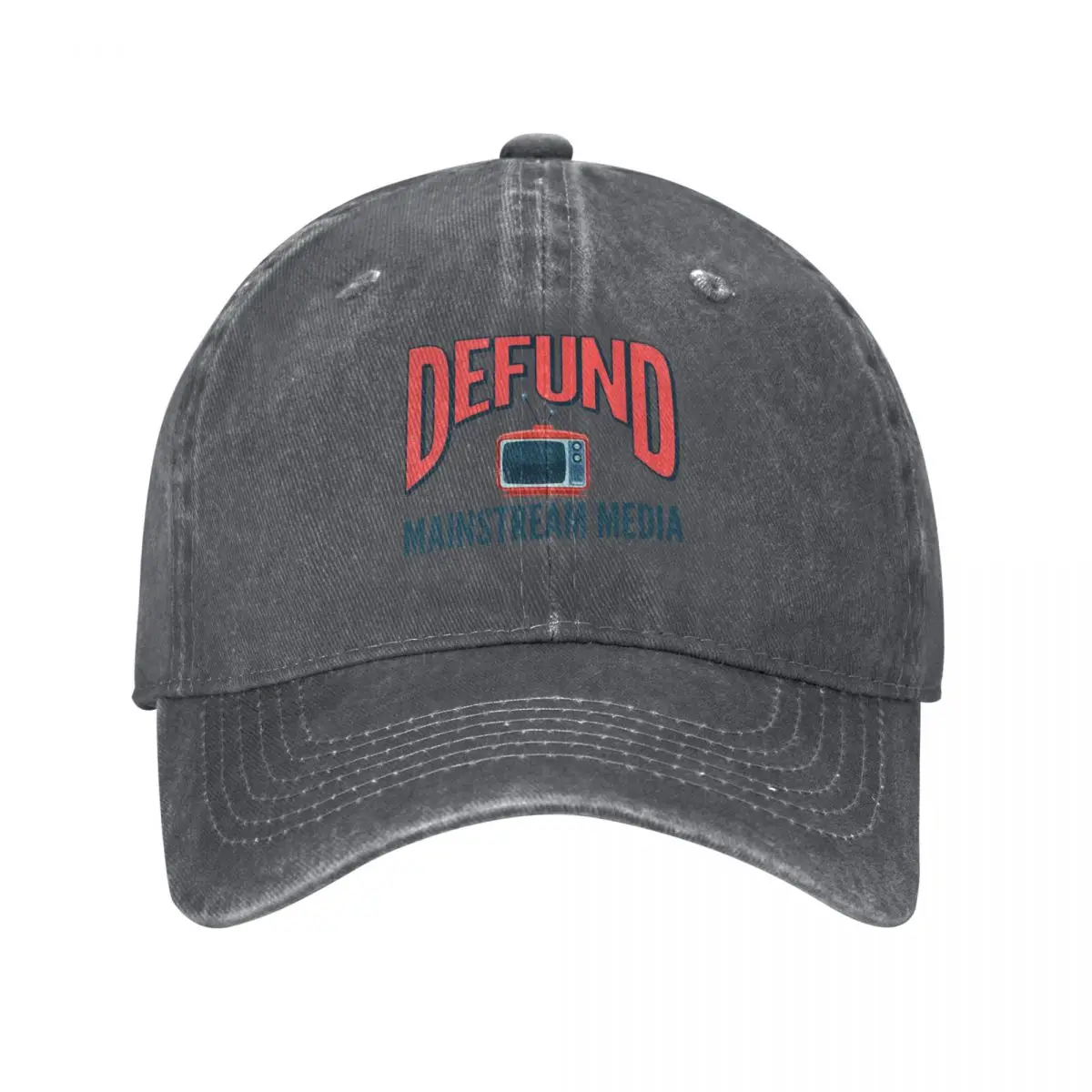 

Defund Mainstream Media - Fake News - Propaganda Baseball Cap western Hat Sunscreen For Women 2025 Men's