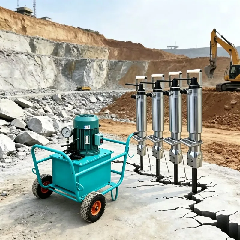 Powerful 8HP Diesel Driven Portable Hydraulic Rock Splitter Machine for Mining & Demolition with 400 Ton Splitting Force Price