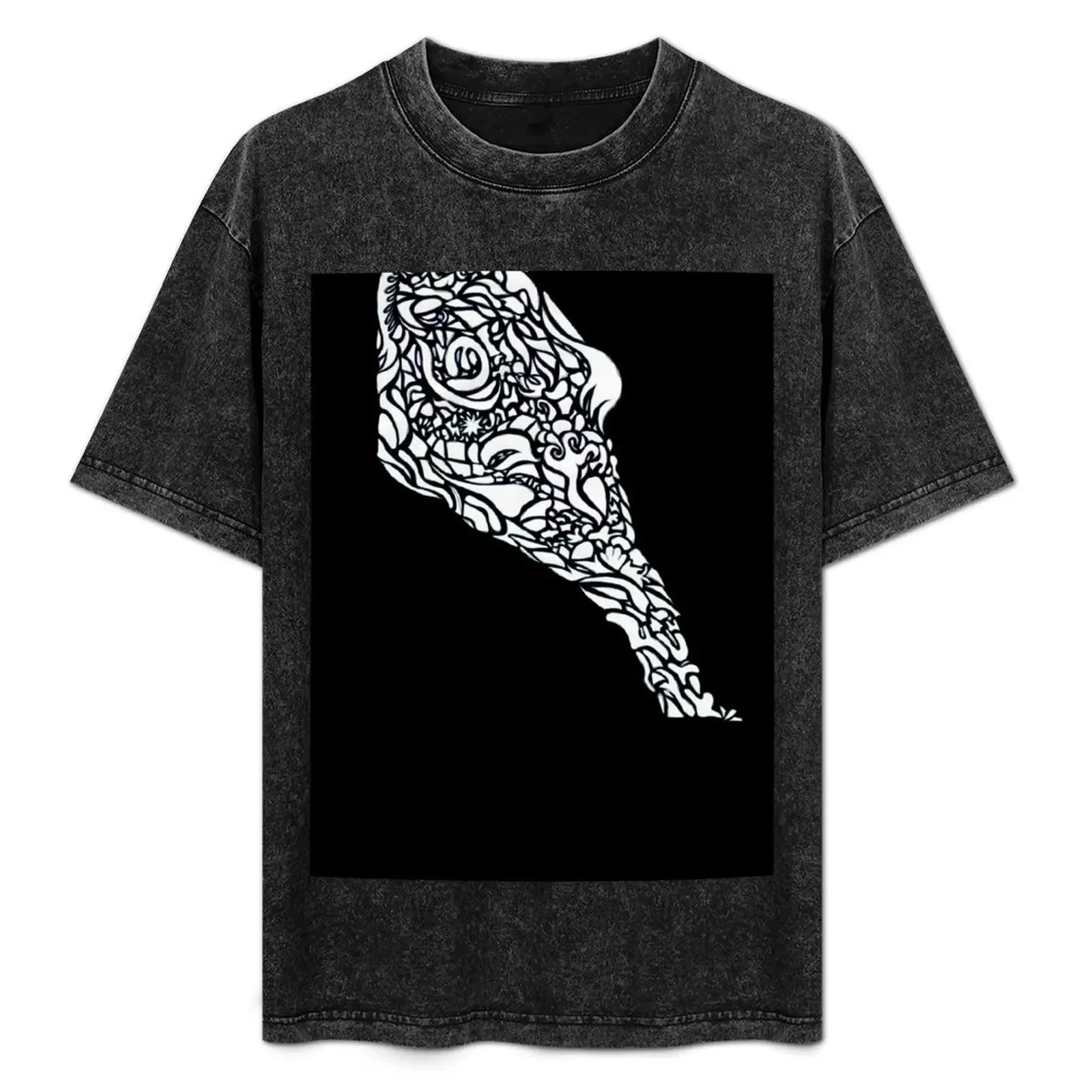 

Black Abstract T-Shirt Long Lasting Casual T-Shirt