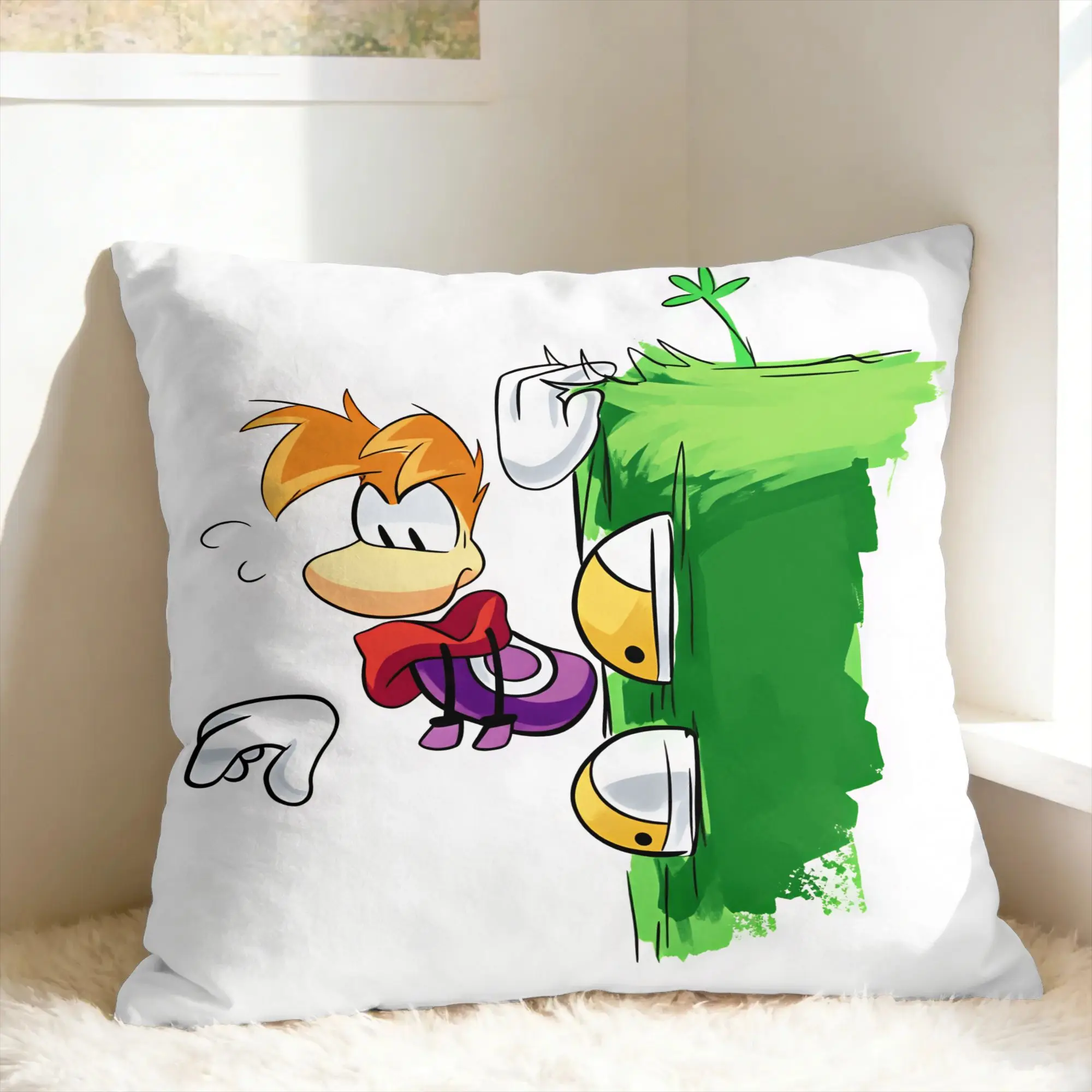 Flying fist attack Raymans Pillow Case  Soft Pillow Cover Vintage Pillowcases For Office Car Home Decor