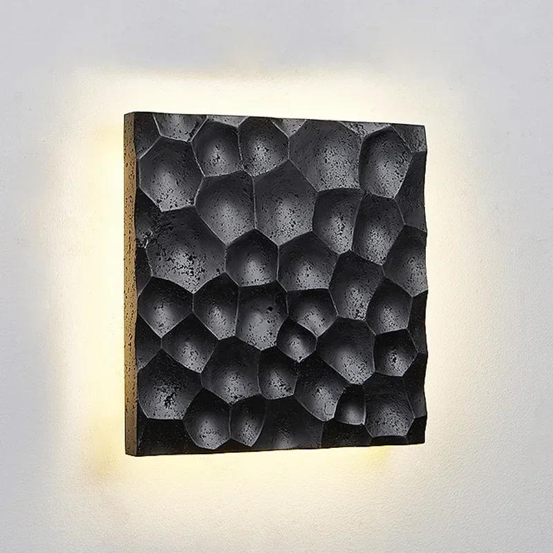 Personality Travertine Natural Stone LED Wall Lamps Artistic Background Luminaire Living Room Bedroom Staircase Corridor Light