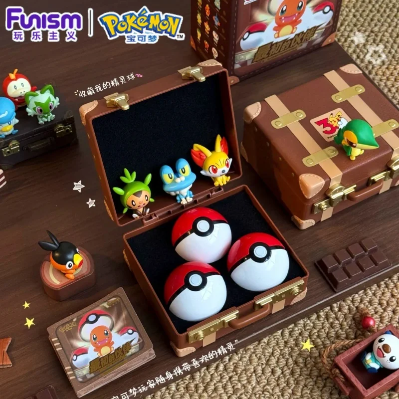 Genuine Funism X Pokémon Palmsize Wonders First Partner 30th Anniversary Blind Box Series Bulbasaur Squirtle Charmander Toy Gift