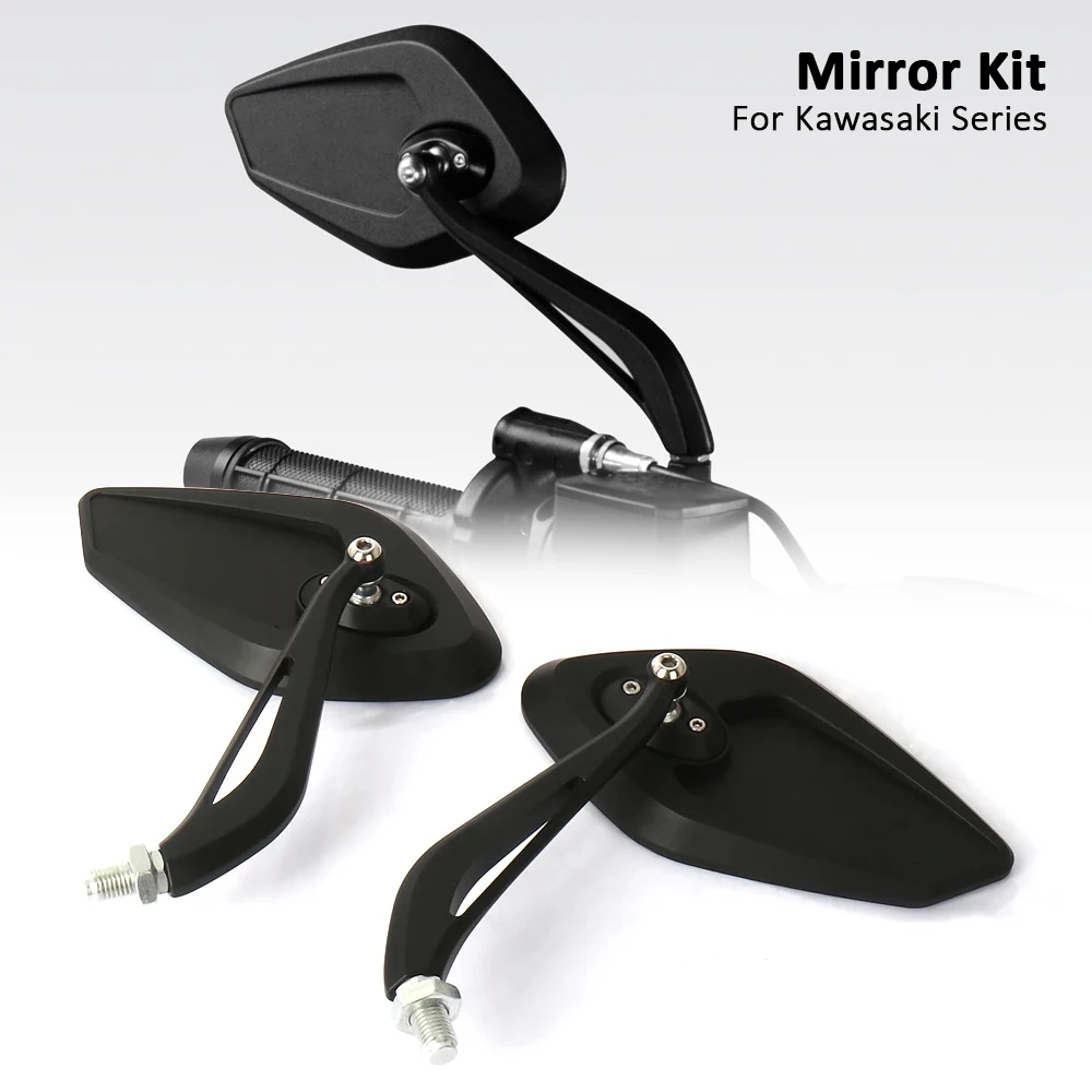 

New Motorcycle Rear View Mirrors Accessories Side Mirror Kit For Kawasaki W650 W800 Z 1000 Z1000 Z750R Z750 R