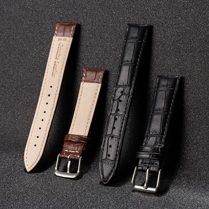 سوار من جلد البقر مقاوم للماء للرجال والنساء ، حزام جلدي ، حزام ساعة شامل ، 10 ، 12 ، 13 ، 14 ، 15 ، 16 ، 17 ، 18 ، 19 ، 20 ، 21 ، 22 ، 23 ، 24