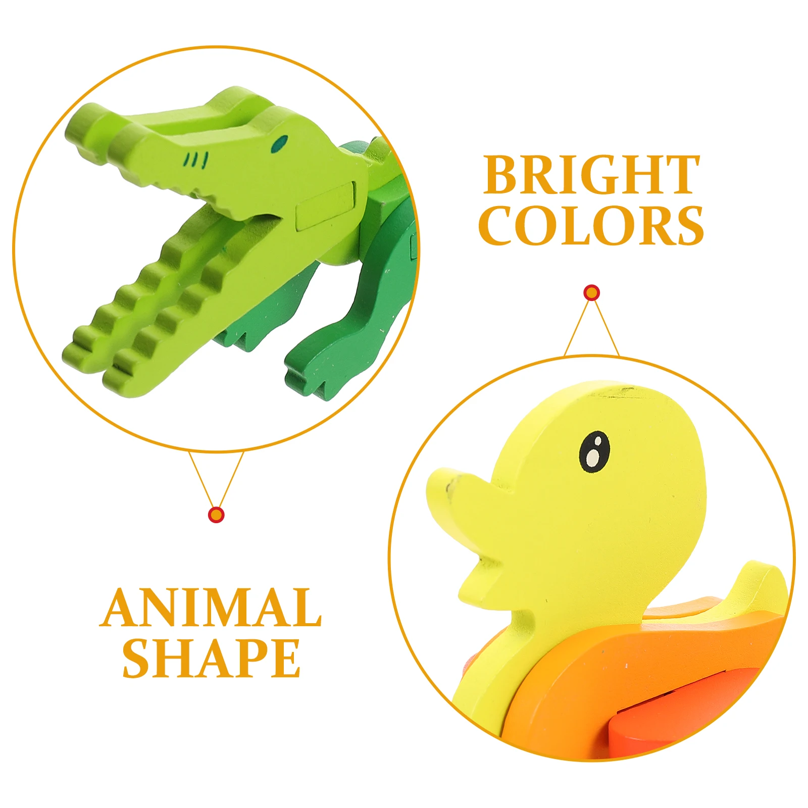 

4 Sets Wooden 3D Animal Puzzle Small Activity Toy Animals Matching Toys Toddler Toddlers Puzzles Children