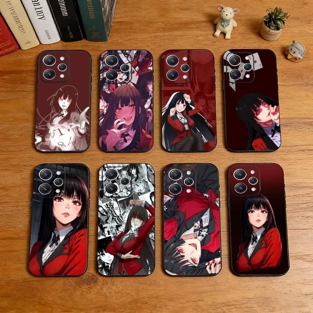 Y-Yumeko Jabami Anime Phone Case For iPhone 17, 16,15,14,13,12,11 Plus,Pro Max, Others Soft Black Cover