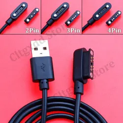 Cltgxdd 2Pin 3Pin 4Pin Male Female Pogo Pin Spring Loaded Magnetic Connector USB Data Charging Cable