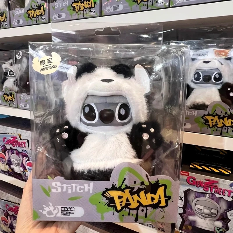 Stitch GenZ Street Series Panda vinilo felpa tarjeta colgante lindo Stitch Anime figura sorpresa bolsa colgante recoger llavero juguete para regalo