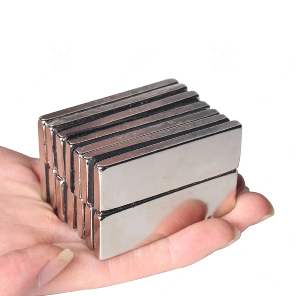 1/2 Stück 60 x 20 x 5 Magnet 60 mm x 20 mm x 5 mm Block, superstark, stark, permanent magnetisch, für Kühlschrank, Heimwerken, Gebäude, wissenschaftlich – Detail 2
