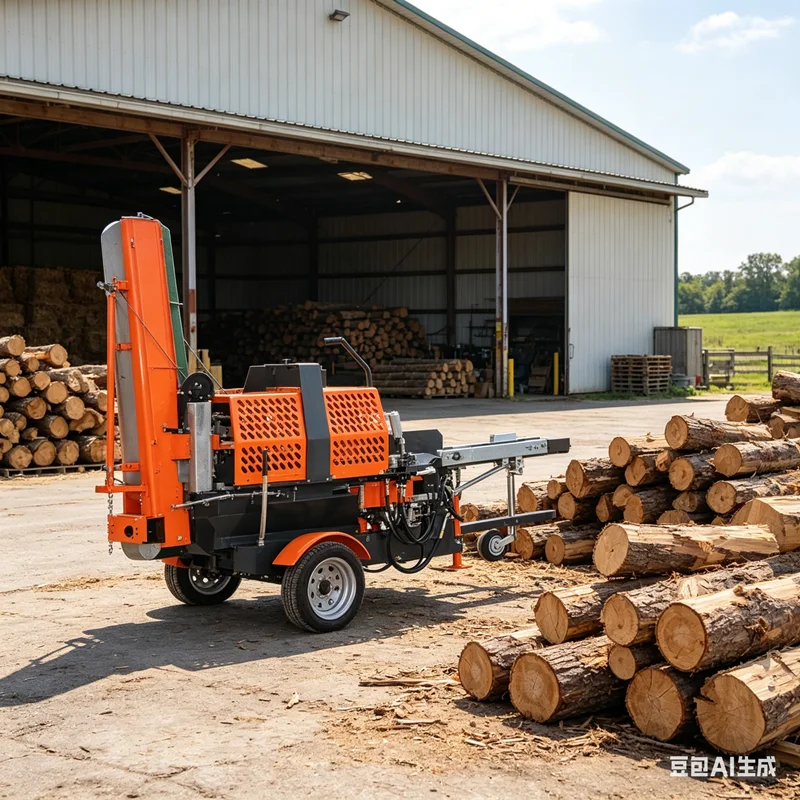 YG Customized Firewood Equipment Firewood Processor Log Elevator 2.5HP Engine Petrol Belt Conveyor ATV Wood Chip Conveyor Motor