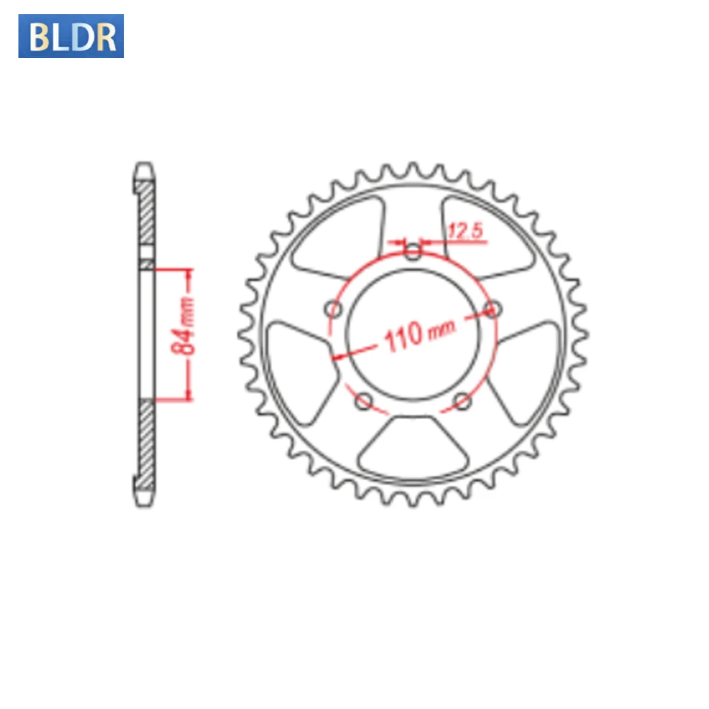 520-41T 41 Tooth Rear Sprocket Gear Wheel Cam For Honda CB500 CB500F 2022 CBR CB 500 CB500X 2019 2020 2021 CBR500 CBR500R 2022