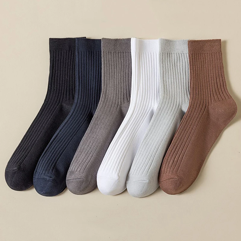 Chaussettes en coton anti-odeur pour hommes, respirantes, douces, confortables, affaires, haute qualité, printemps, été, automne, hiver, 2 paires