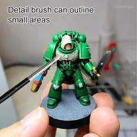 3pcs/6pcs Dry Brush Miniature Painting Drybrush , Professional Modellers Miniature Paint Brushes, Enamel Figurines Painting 6