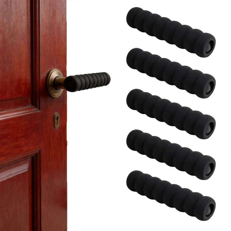 10PCS Clear Door Knob Covers Impact Resistant EVA Material Scratch Proof Door Handle Protectors Home Safety Accessories high