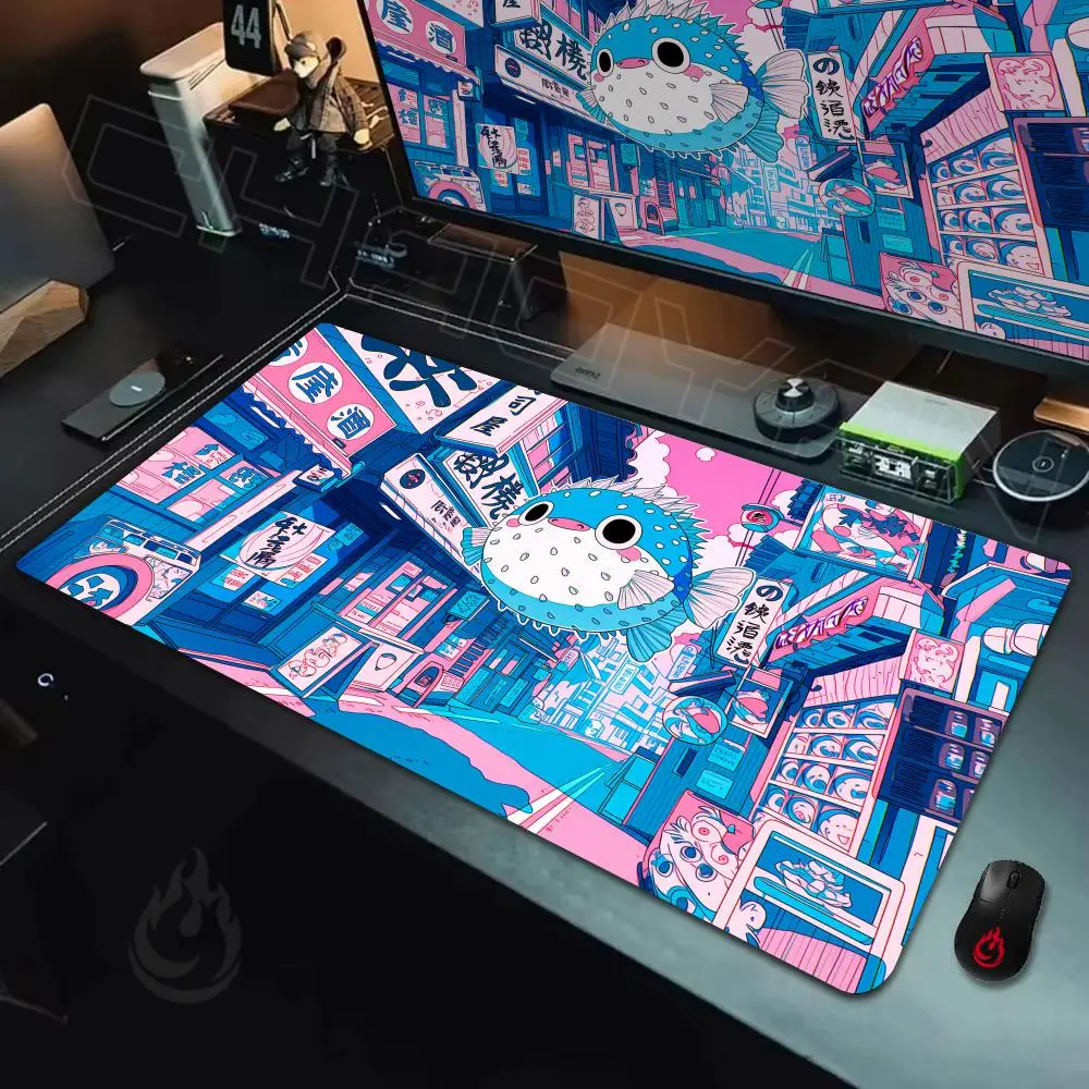 Japanese-style aesthetic izakaya Mouse Pad Desk Mat Non-Slip Durable office mouse mat gaming mats with Stitched Edge HD printing