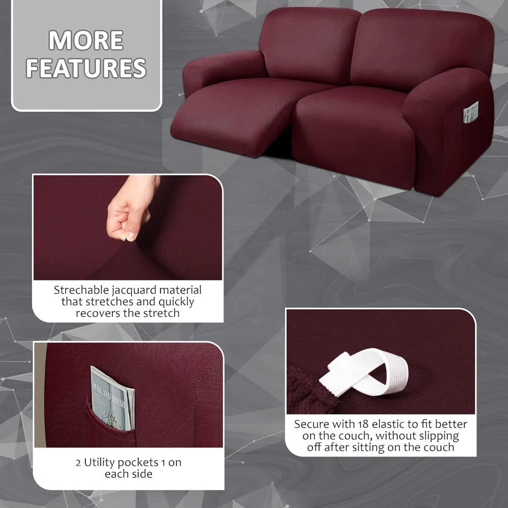 Extra large 75" - 100", canapé inclinable 2 places, siège d'amour inclinable extra large S