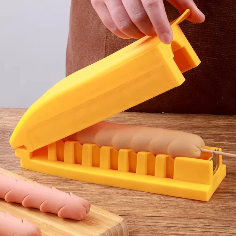 

Stall artifact grilled sausage sausage flower cutter multi-functional skewer peeling all-in-one machine starch sausage ham sausa