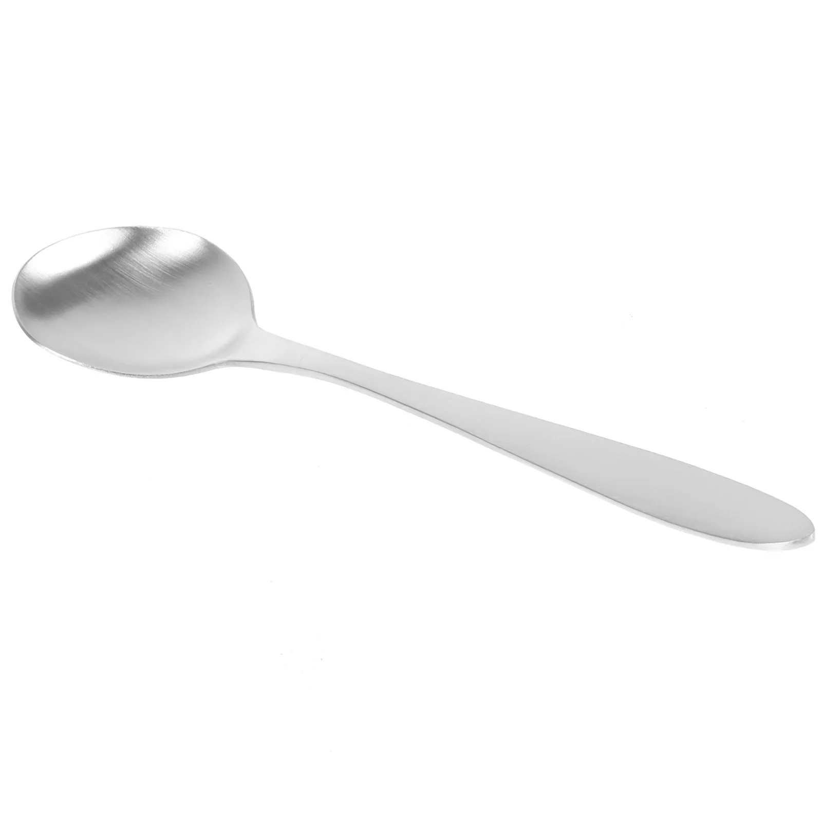 Curved Spoon Stainless Steel Elder Feeding Aid Spoon Ergonomic Design for Babies Arthritis Portable Kitchen Utensil Silver
