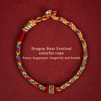 1pcs Handmade Braided Bracelet Colorful Thread Good Luck Charm Rope Bracelet For Women Men Knots Red Rope Woven Bracelets Gift