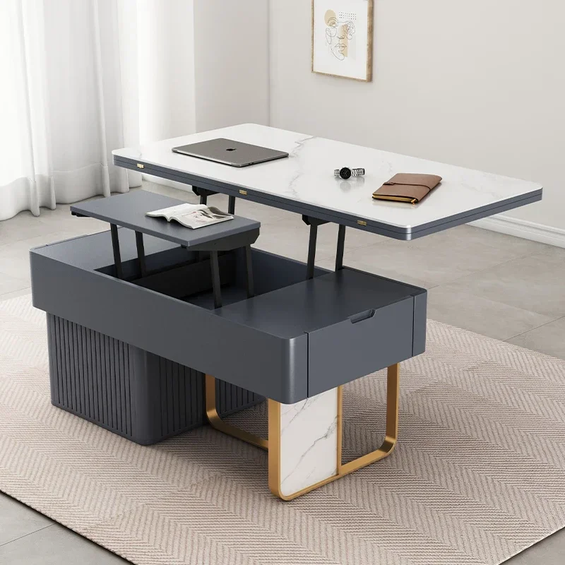 

Simple Living Room Coffee Table Nordic Storage Design Modern Side Table Multifunction Gold Mesa Centro Salon Furniture For Home