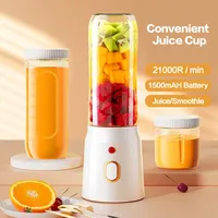 Portable Blender Juicer 450ml Electric Fruit Juicer USB Rechargeable Lemon Orange Fruit Juice Cup Smoothie Blender 2cups