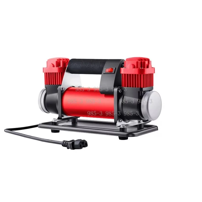 All Metal Dual Cylinder Car Inflator, 12V High Pressure Portable Automatic Tire Rapid Inflation Pump