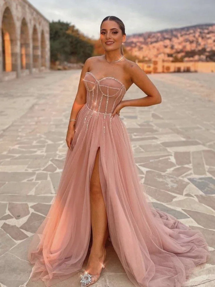 Vestidos de Noche largos de lujo 2024, vestidos de noche lujosos para mujer, vestido elegante para fiesta de graduación, vestido elegante para mujer personalizado