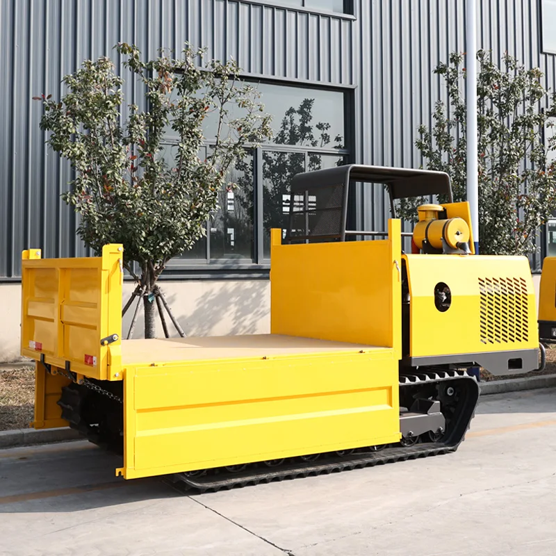 SDJK 800kg 1T Crawler Mini Dumper 1.5T 3T 4T 8T Customized Small Rubber Transport Dumper Mini Tracked Dumper