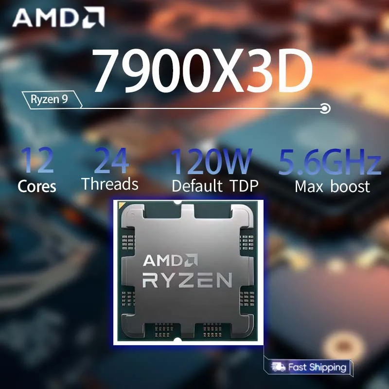 Amd Ryzen 9 7900X3D… - image