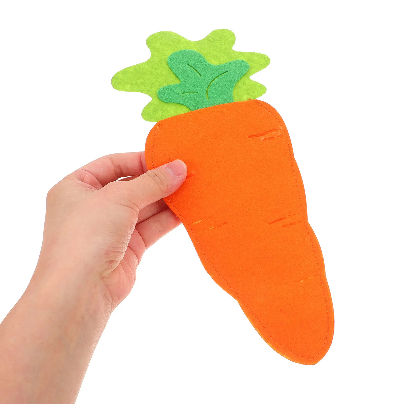 

4Pcs Easter Carrot Cutlery Sleeve Adorable Tableware Bag Holiday Utensil Holder Party Supplies Easter Table Decorations