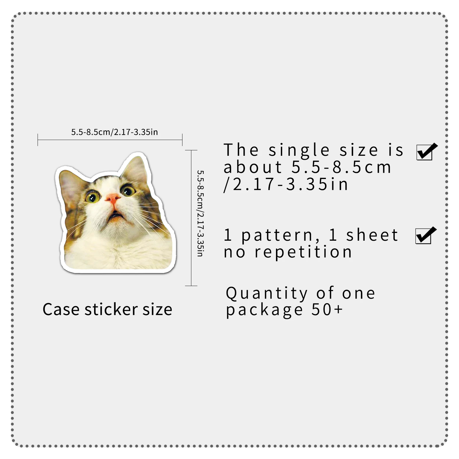 50 Funny Cat Cartoon Cute Graffiti Stickers Suitcase Laptop Guitar Skateboard Personalized Decoration Stickers