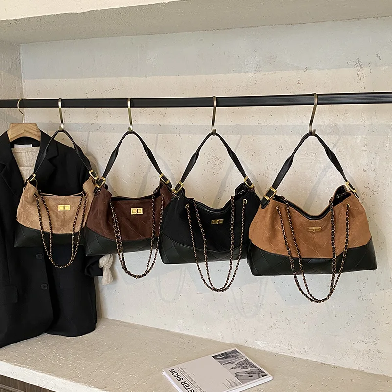 

Новинка 2025, винтажная женская сумка-тоут с верхней ручкой, сумка через плечо большой вместимости, просторная сумка через плечо, универсальная и шикарная