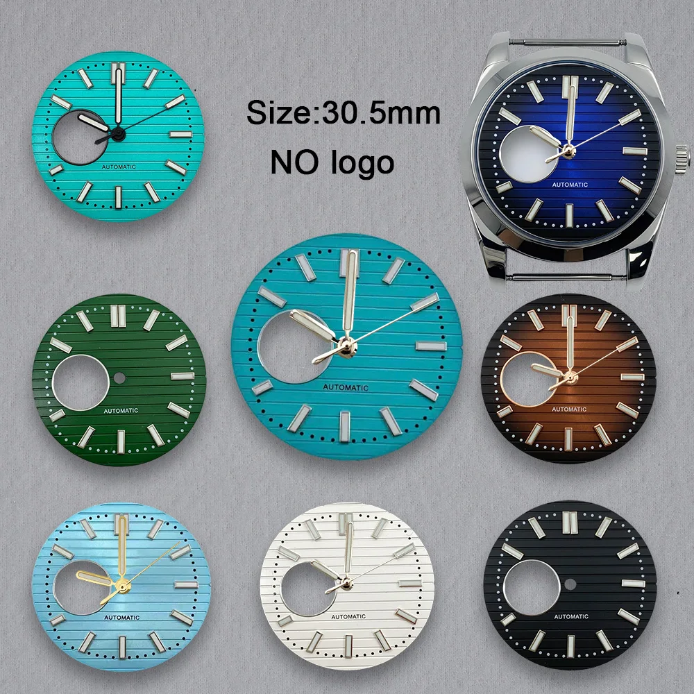 Nh38 Dial No Logo 30.5mm Watch Nautilus Blank Dial For NH38 Movement Custom Logo Watch Dials Hands Accessories Repair Tools