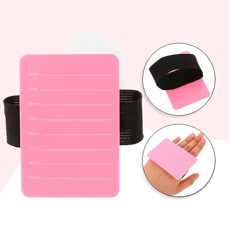 

1 PCS Grafted Eyelash Show Board Eyelash Extension Hand Plate Lash Holder Eyelash Extension Pallet with Adjustable Wrist Strap