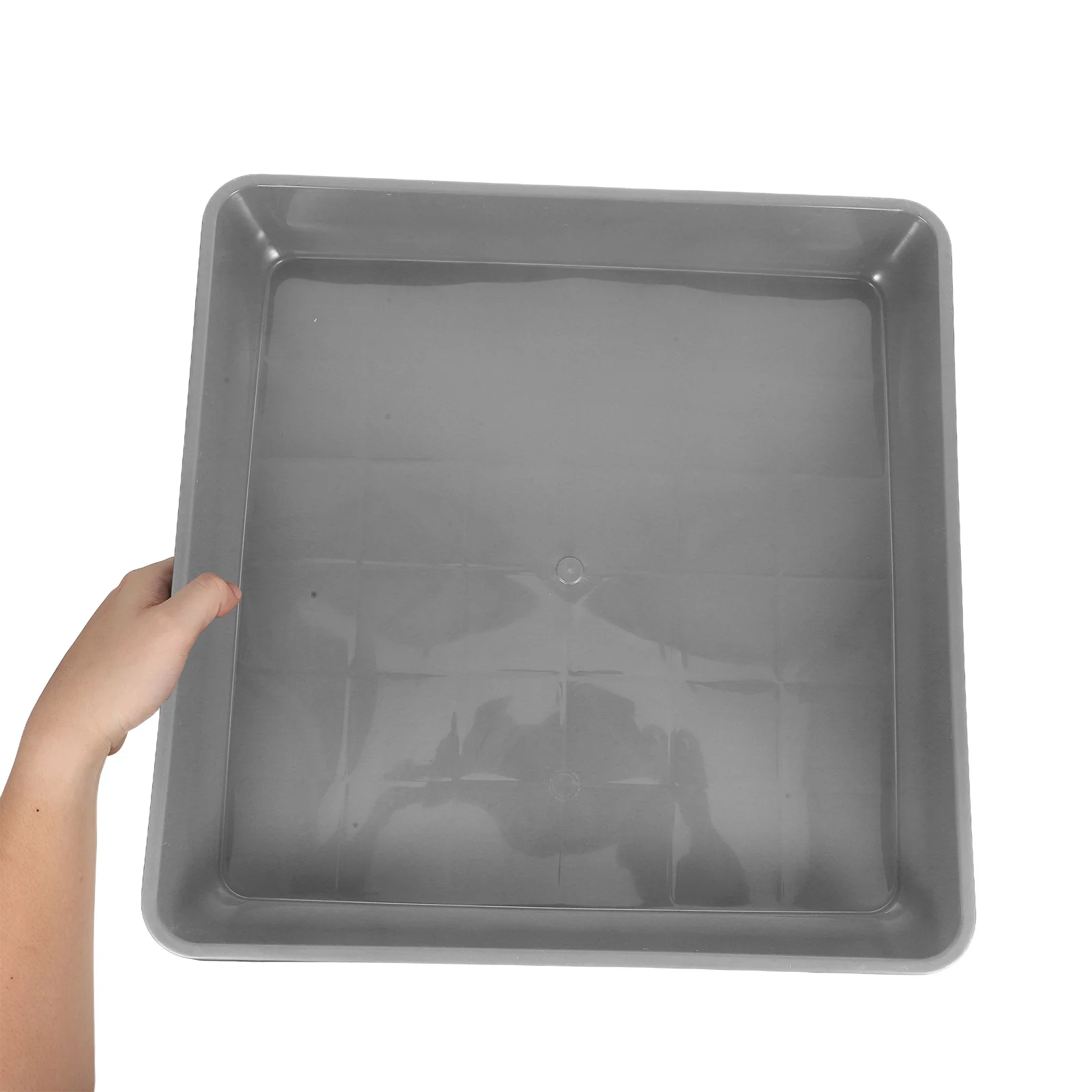 

2pcs Large Square Flowerpot Tray Heavy Duty Plastic Plant Drainage Saucer For Bonsai Succulents Indoor Outdoor Garden Use