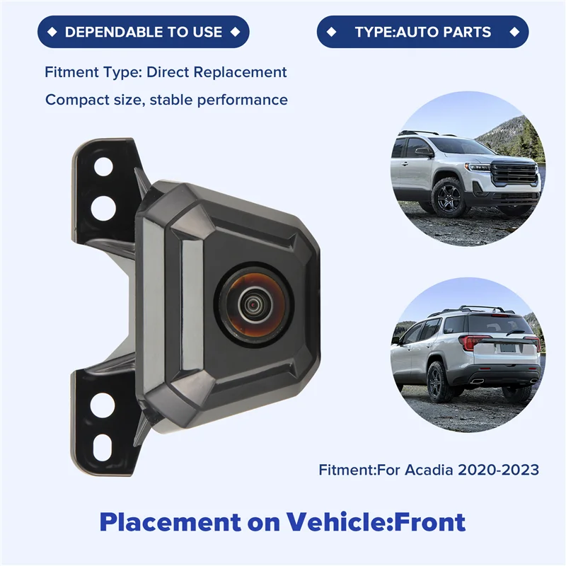 A73E-Parking Assist Camera Front Bumper Grille Camera For GMC Acadia 2020-2023 84735468 Front View Driver Information Camera New