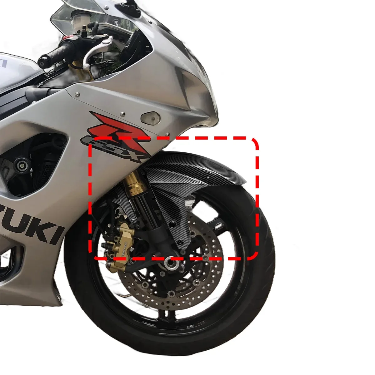 Carbon Fiber Pattern Front Mudguard Fender Fairing Cowl Accessories for suzuki gsxr 600 750 1000 gsx-r600 gsx-r750 gsx-r1000