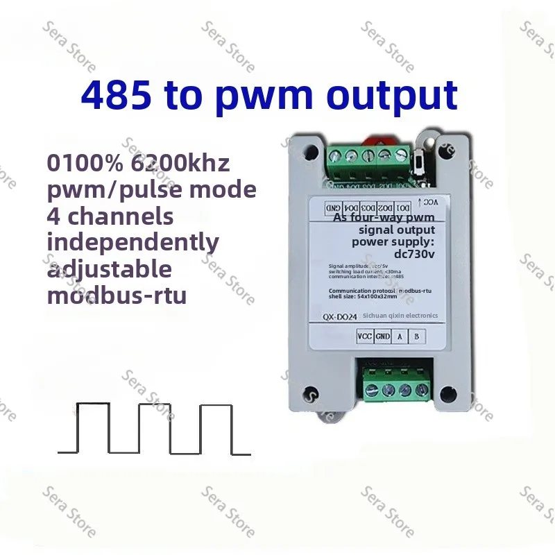 Suitable for 485 To PWM Signal Output Pulse Frequency Duty Cycle Adjustable Speed Step Brushless Servo Square Wave Modbus
