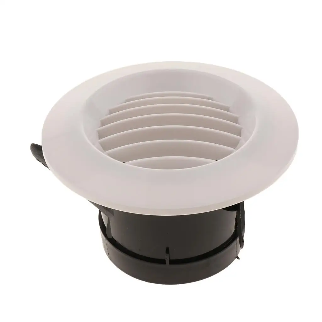 Motorhome Plastic Air Vent Grill Cover ABS Round Louver Grille Wall Ceiling Ventilation Cover for RV Interior Exhaust