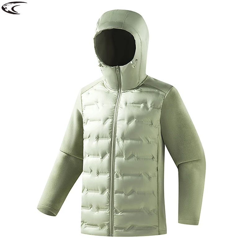 

LNGXO Men Women Winter Duck Down Jacket Unisex Warm Fleece Jacket Outdoor Windproof Windbreaker Hiking Camping Climbing Coat