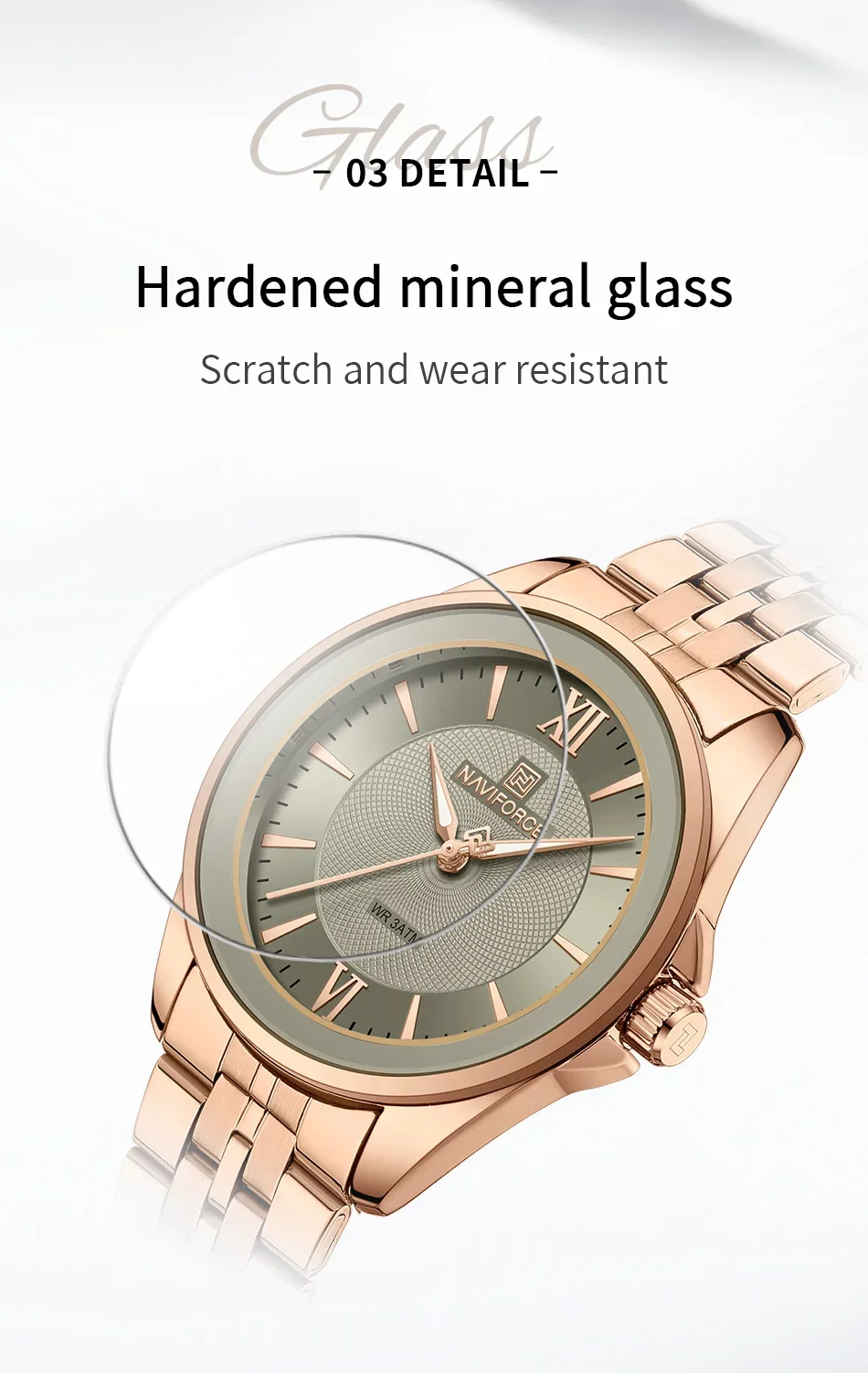 NAVIFORCE NF5067 Woman Quartz Watch Simple Fashion Stainless Steel Ladies 3ATM Waterproof Quartz Watch Gifts For Women