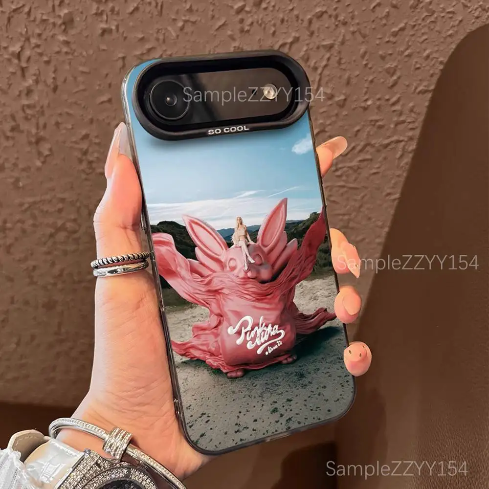 가수 K-Kenia Os 핑크 오라 폰 케이스 아이폰 17,16,15,14,13,12,X,8,Pro,Max,Plus,E,SE4,Air,Mini 블랙 IMD 매트